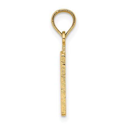 10k Small Number 50 Pendant