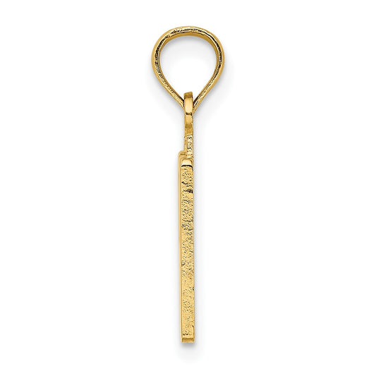 10k Small Number 50 Pendant