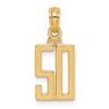 10k Small Number 50 Pendant