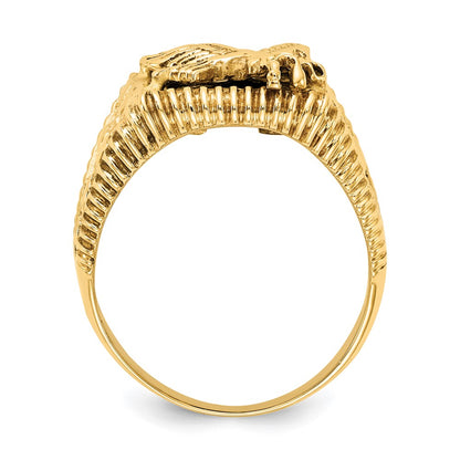 IB Goodman 10k Mens Onyx Eagle Ring