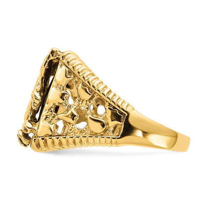IB Goodman 10k Mens Onyx Eagle Ring