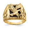 IB Goodman 10k Mens Onyx Eagle Ring