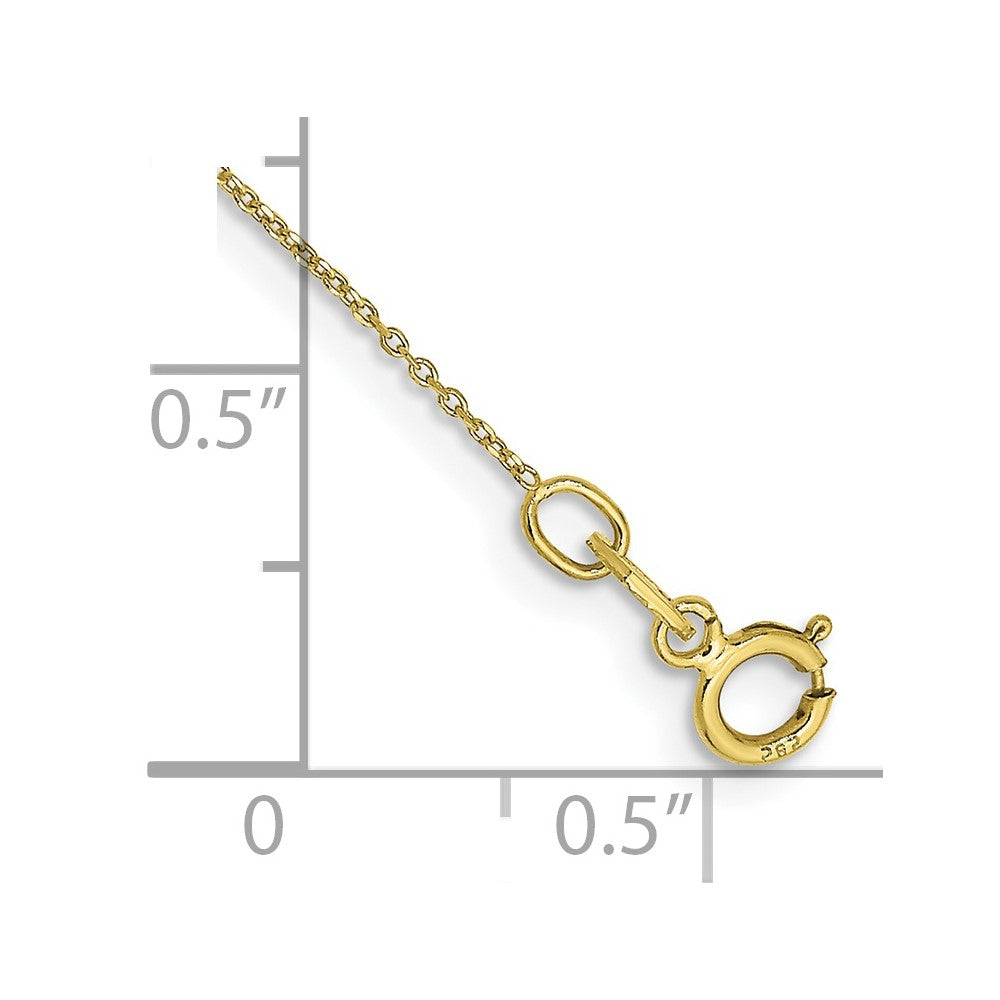 10k .6mm D/C Round Open Link Cable Chain Anklet