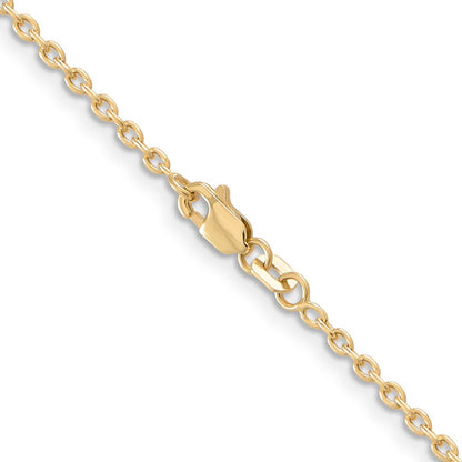 10k 2mm Round Open Link Cable Chain