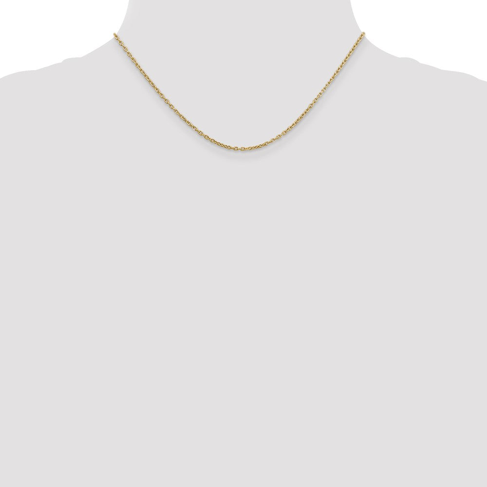 10k 2mm Round Open Link Cable Chain