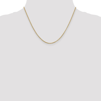 10k 2mm Round Open Link Cable Chain