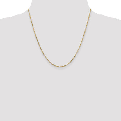 10k 2mm Round Open Link Cable Chain