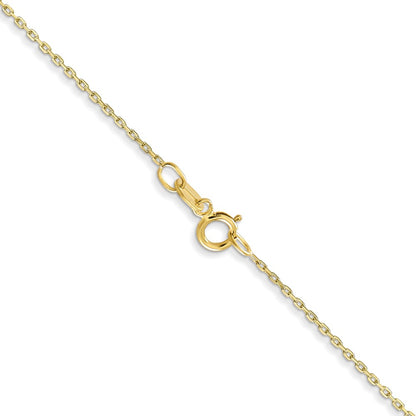 10k .8mm D/C Cable with Spring Ring Clasp Chain