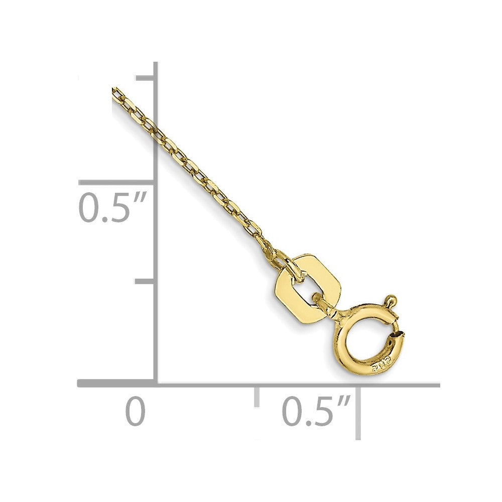 10k .8mm D/C Cable with Spring Ring Clasp Chain Anklet