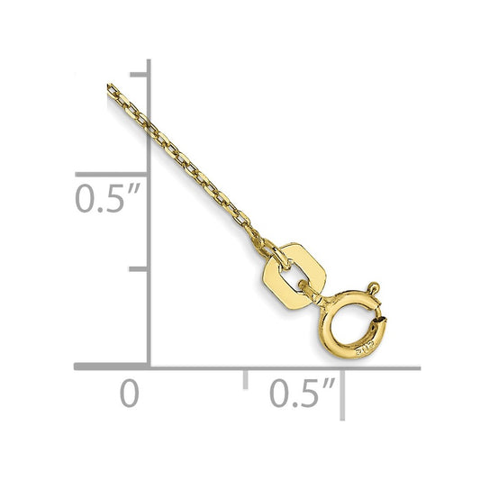 10k .8mm D/C Cable with Spring Ring Clasp Chain Anklet
