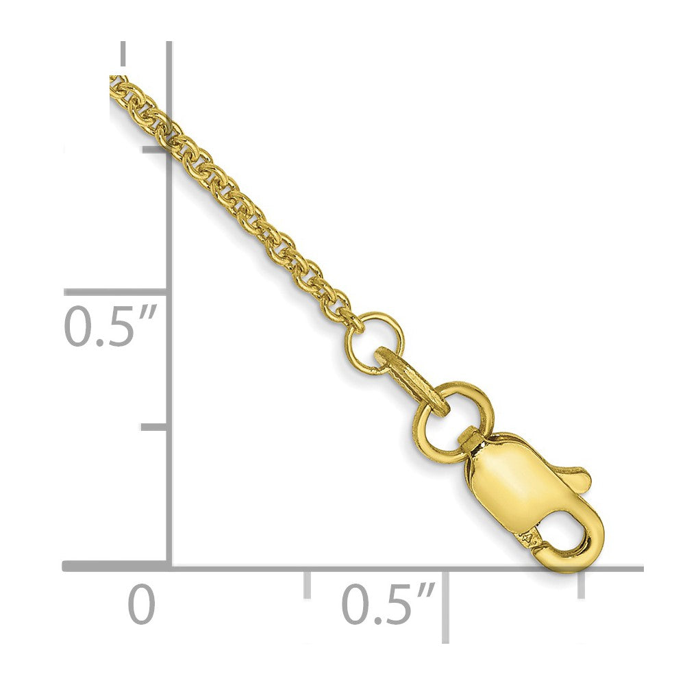 10k 1.4mm Round Open Link Cable Chain Anklet