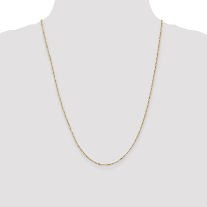 10k 1.25mm Flat Figaro Pendant Chain