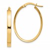 10k 3mm Oval Hoop Earrings