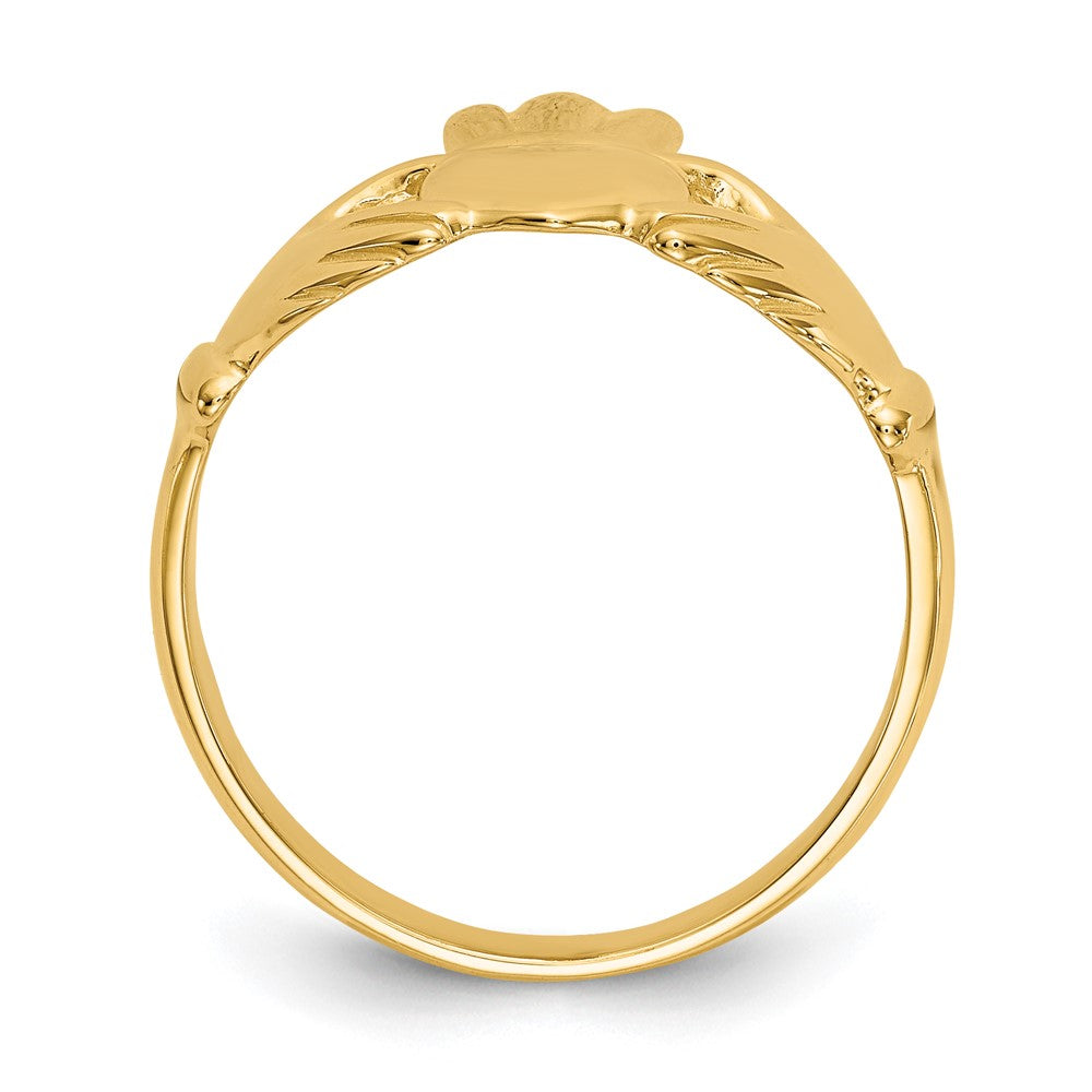 10k Polished Ladies Claddagh Ring