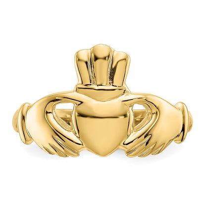 10k Polished Ladies Claddagh Ring