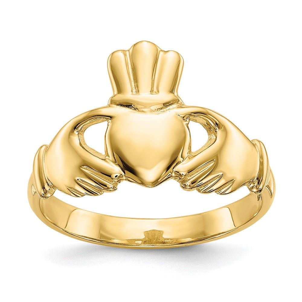 10k Polished Ladies Claddagh Ring