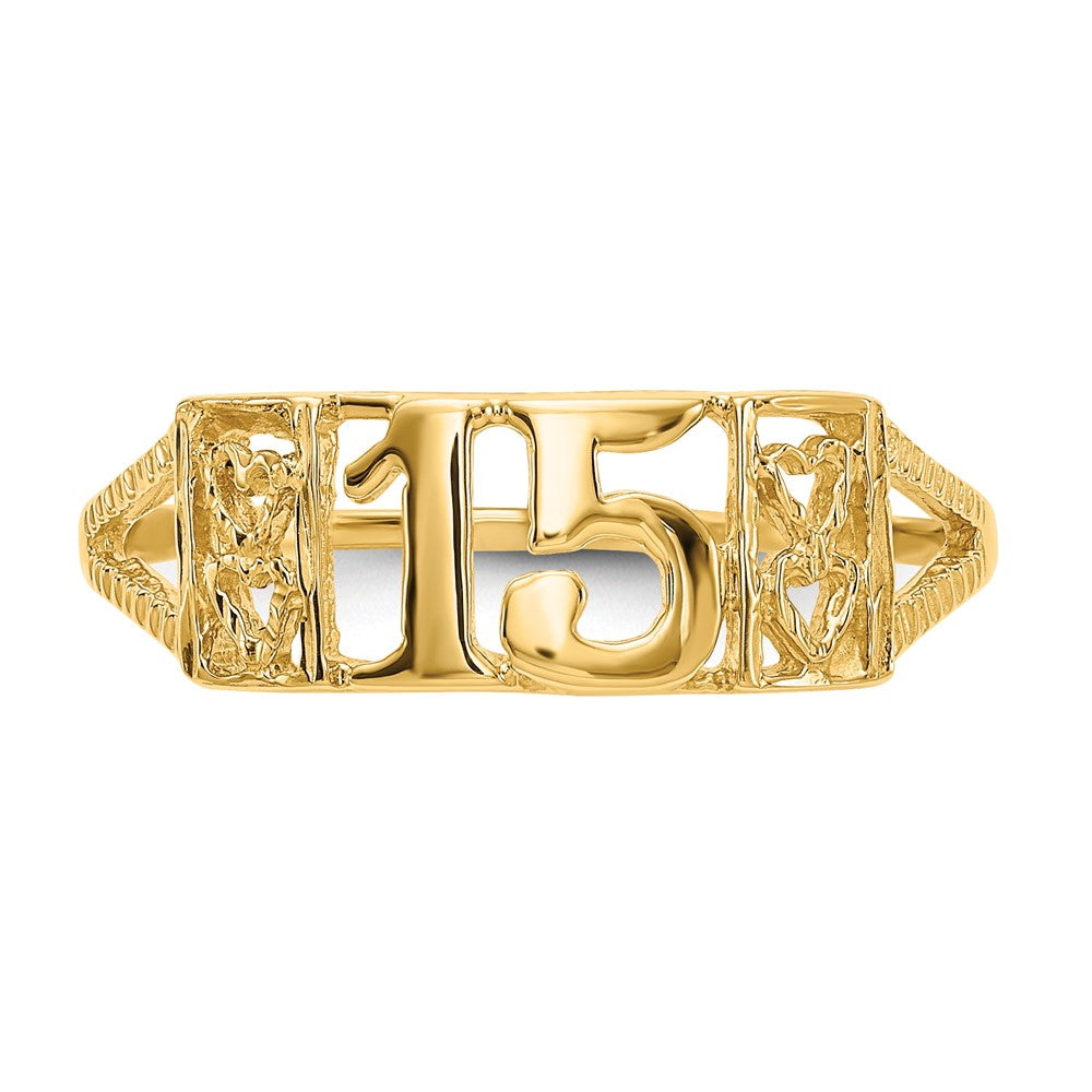 10k 15 with Hearts RING