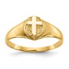 10k Polished Cross Size 4 Baby / Childs Ring