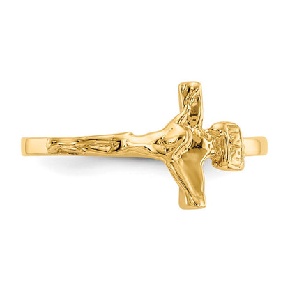 10k Polished Crucifix Size 4.25 Baby / Childs Ring