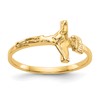 10k Polished Crucifix Size 4.25 Baby / Childs Ring
