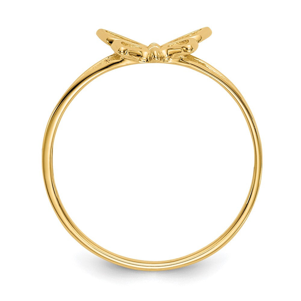 10k Butterfly Size 5 Baby / Childs Ring