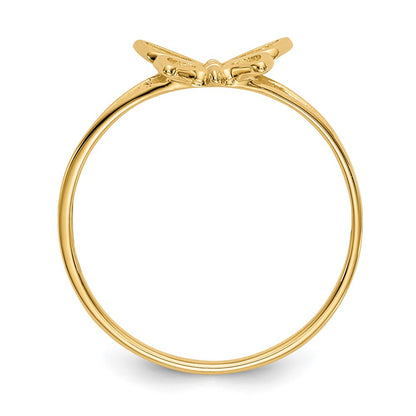10k Butterfly Size 5 Baby / Childs Ring