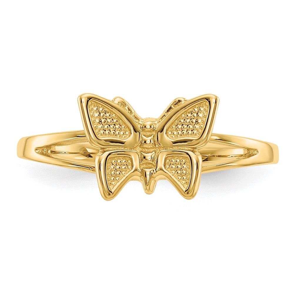 10k Butterfly Size 5 Baby / Childs Ring