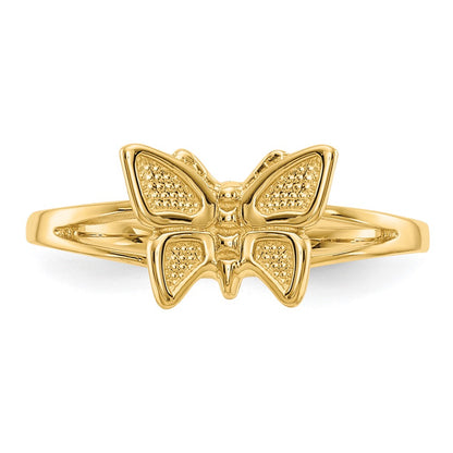 10k Butterfly Size 5 Baby / Childs Ring