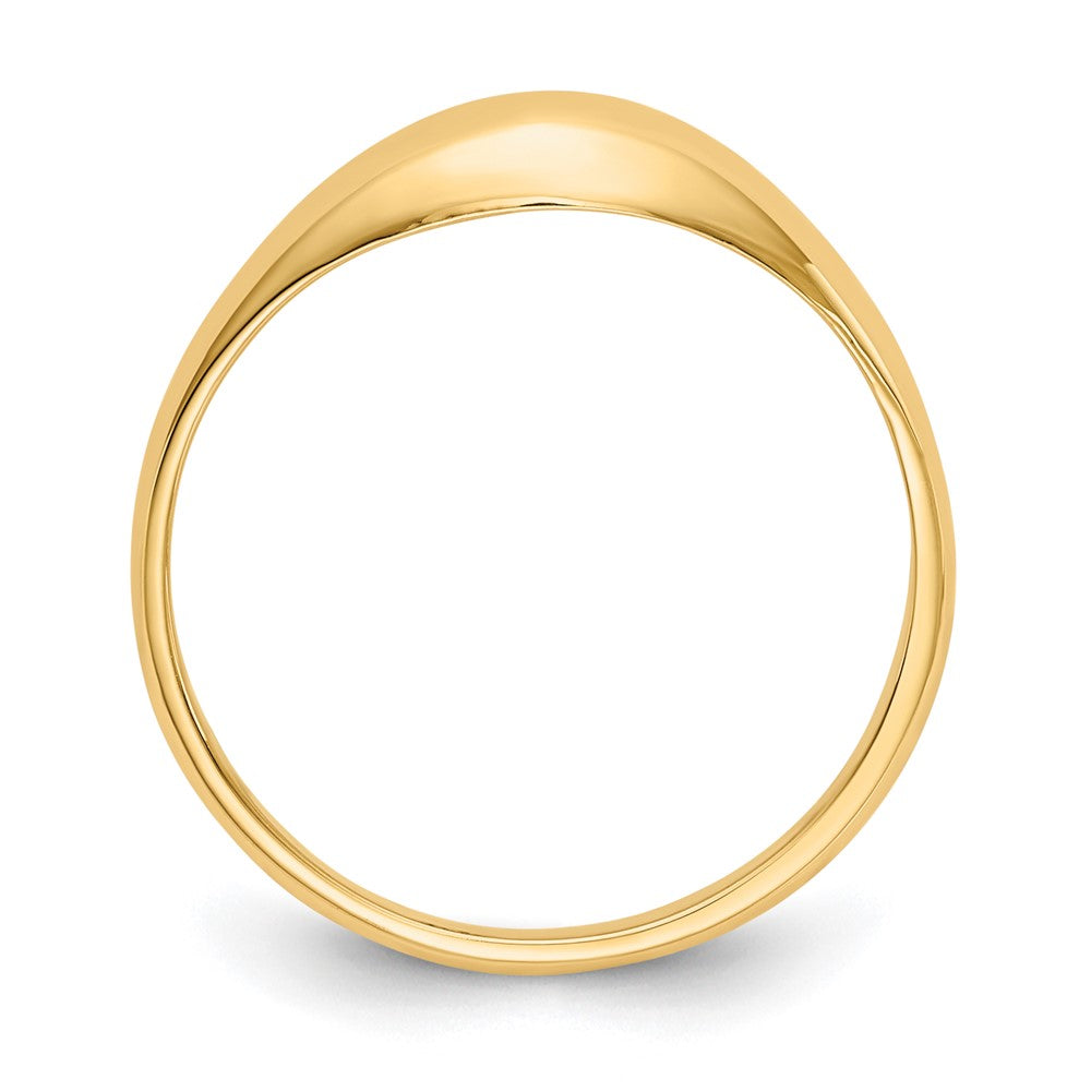 10k Polished Dome Size 6 Ring