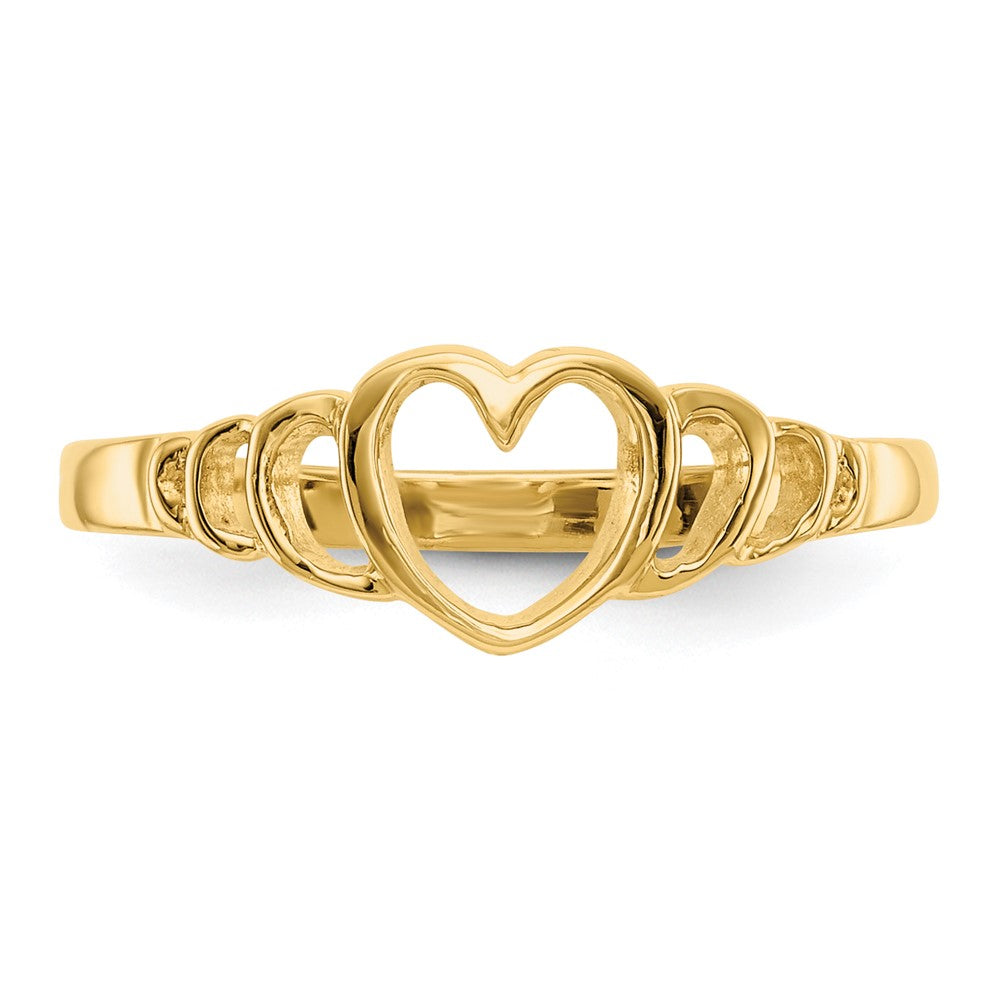10k Cut-out Heart Size 4.5 Baby / Childs Ring