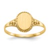 10k 6.0x7.5mm Oval Size 6 Fancy Signet Ring