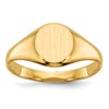 10k 6.5x7.5mm Oval Size 5 Closed Back Baby / Childs Signet Ring