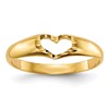 10k Diamond-cut Heart Size 3 Baby / Childs Ring