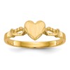 10k 5.0x5.0mm Heart Size 3 Open Back Baby / Childs Signet Ring