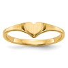 10k 4.5x4.0mm Heart Size 3 Open Back Signet Ring