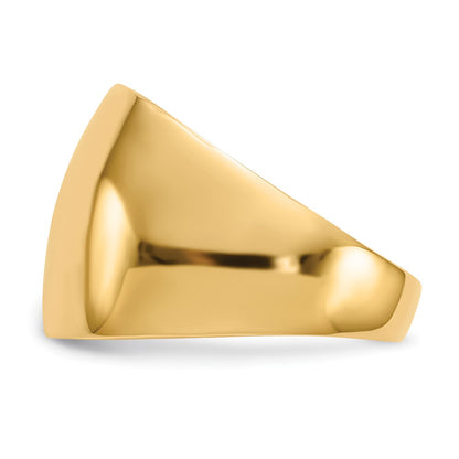 10K Polished 3-14mm Dome Cigar Band Ring