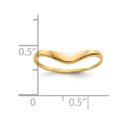 10K Polished Wave Dome Ring