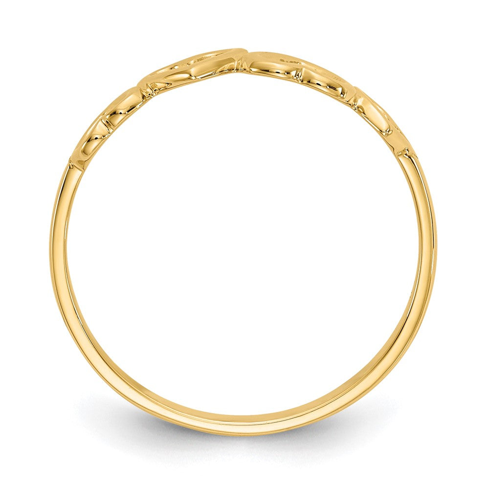 10K Hearts Ring