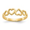 10K Hearts Ring