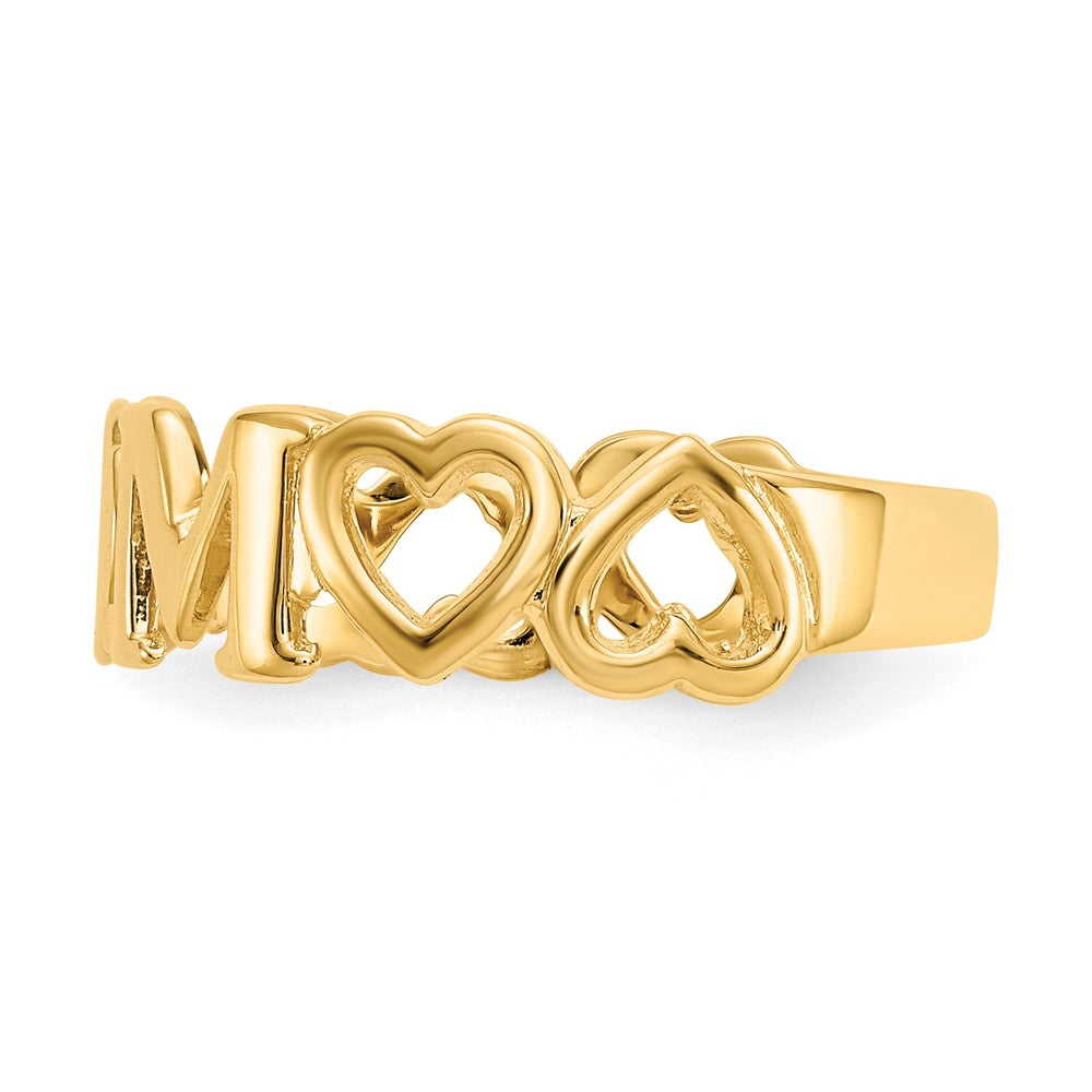 10K Polished MOM Ring