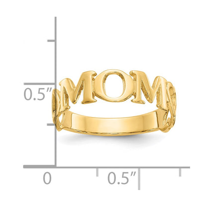 10K Polished MOM Ring