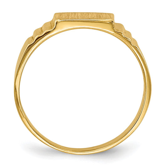 10K Satin Rectangular Size 2.25 Baby / Childs Signet Ring