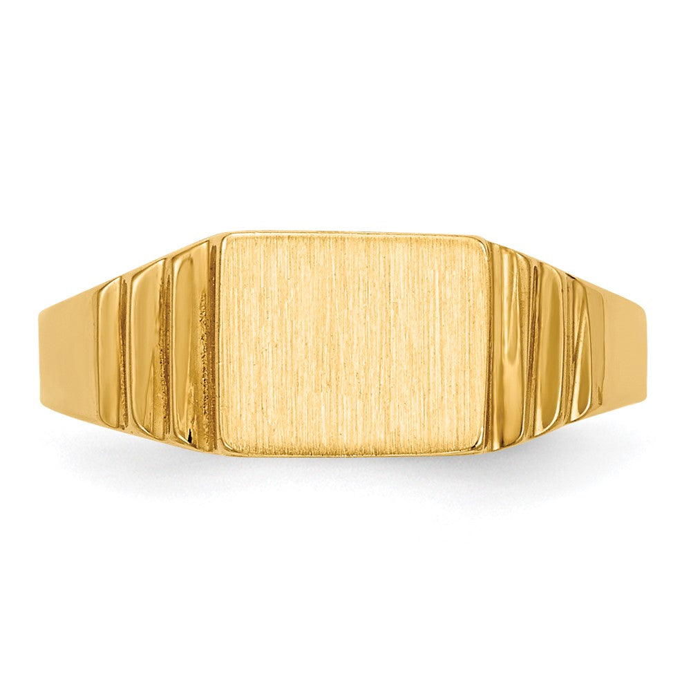 10K Satin Rectangular Size 2.25 Baby / Childs Signet Ring