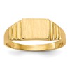 10K Satin Rectangular Size 2.25 Baby / Childs Signet Ring