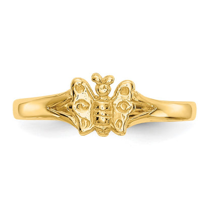 10K Butterfly Size 4 Baby / Childs Ring