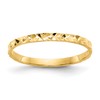 10K Diamond-cut Design 1mm Flat Band Size 3 Baby / Childs Ring