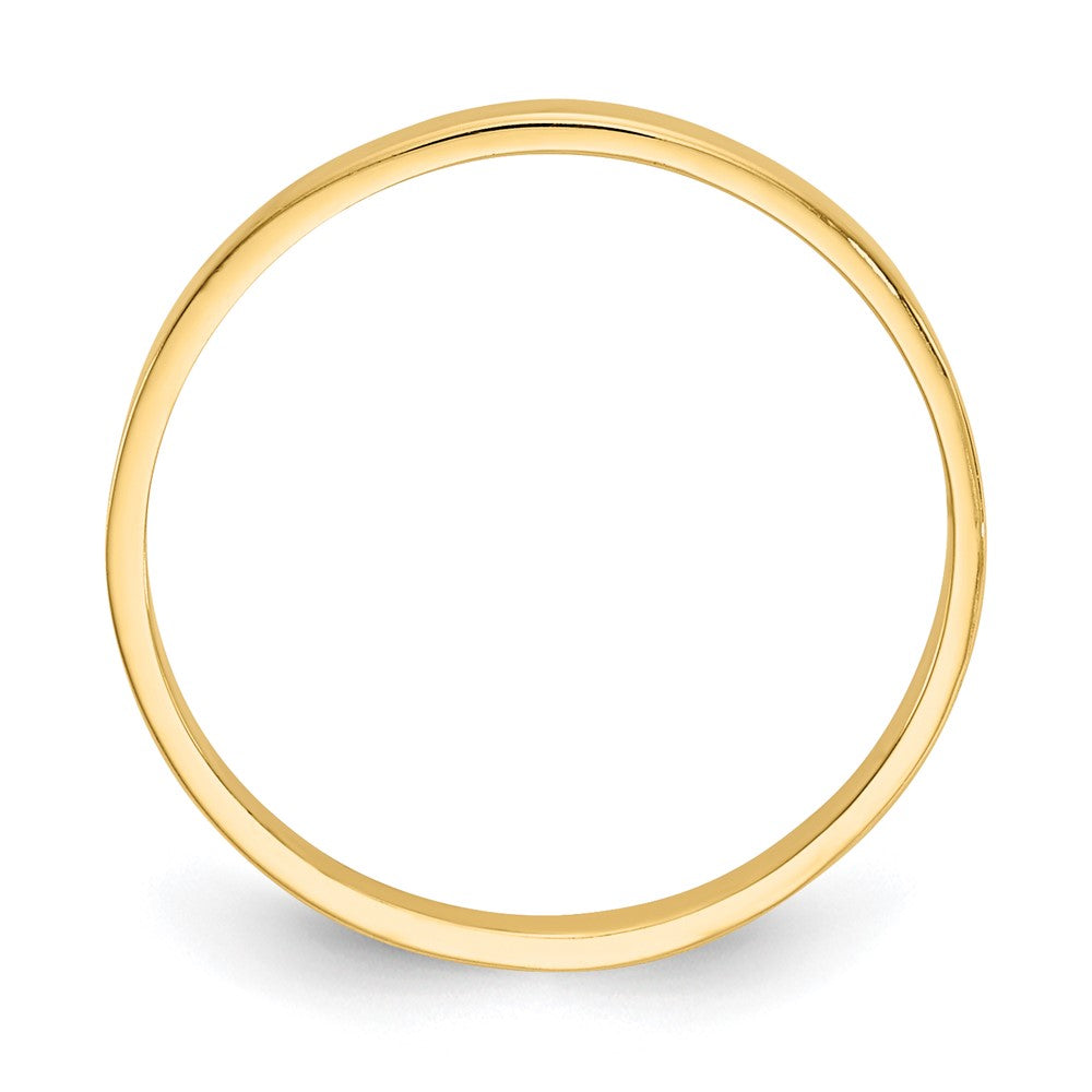 10K High Polished 1.3mm Flat Band Size 3 Baby / Childs Ring