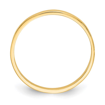 10K High Polished 1.3mm Flat Band Size 3 Baby / Childs Ring