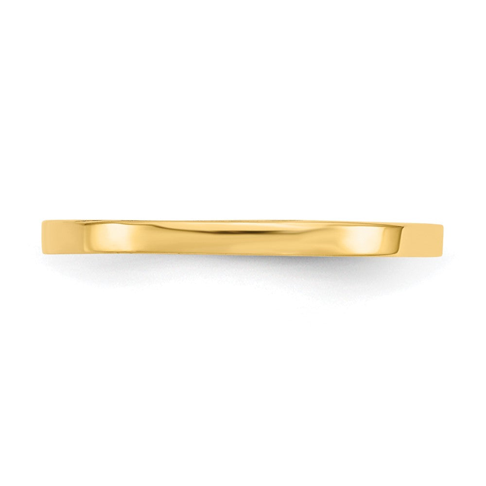 10K High Polished 1.3mm Flat Band Size 3 Baby / Childs Ring