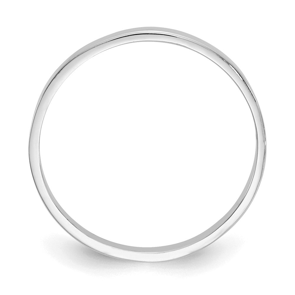 10K White Gold High Polished 1.3mm Flat Band Size 3 Baby / Childs Ring